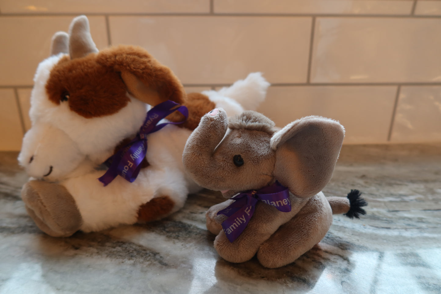 Mini Stuffed Elephant w/ Foundation Ribbon