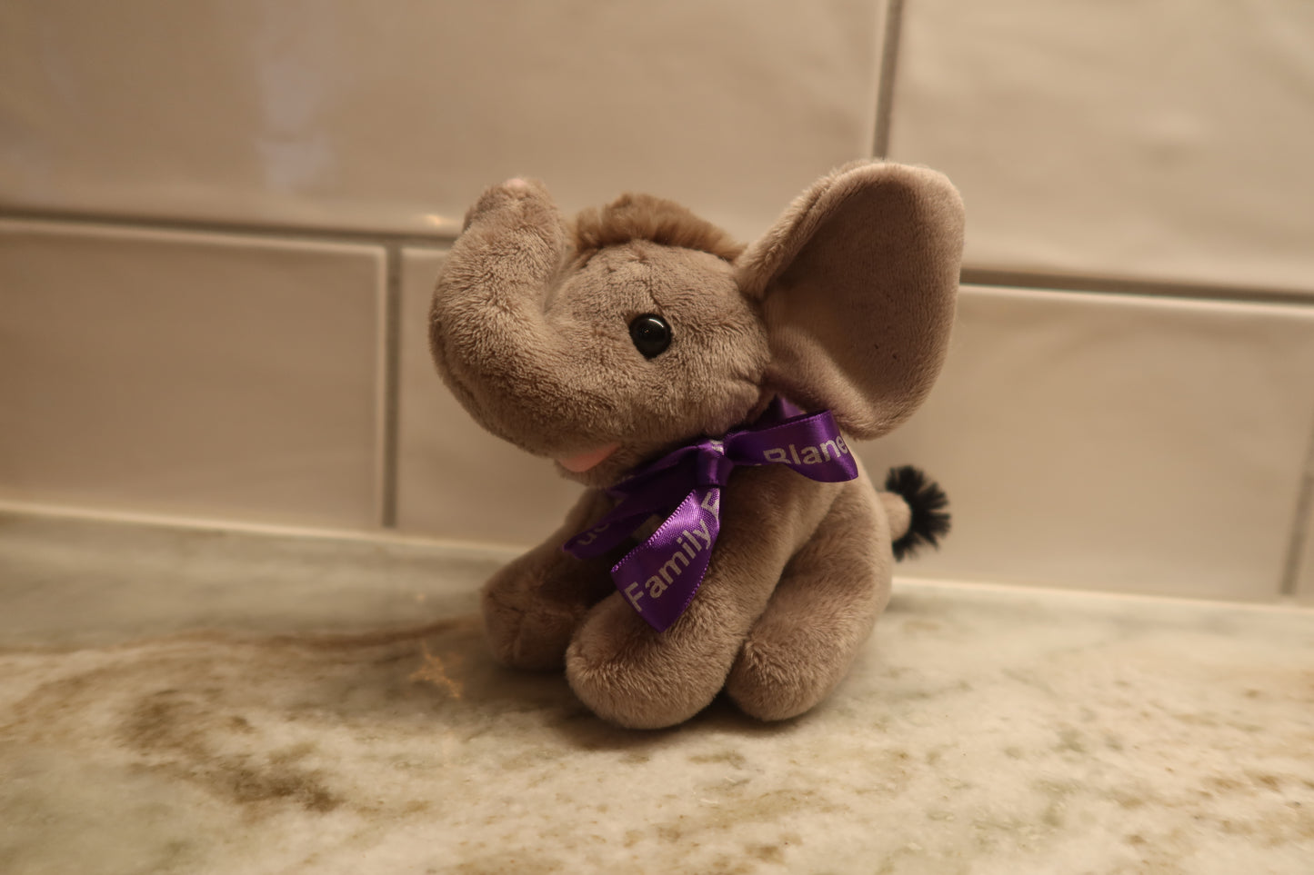 Mini Stuffed Elephant w/ Foundation Ribbon