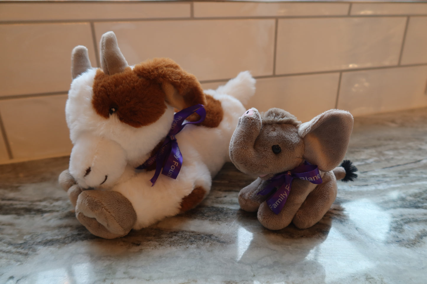 Goat Stuffed Animal w/ Foundation Ribbon