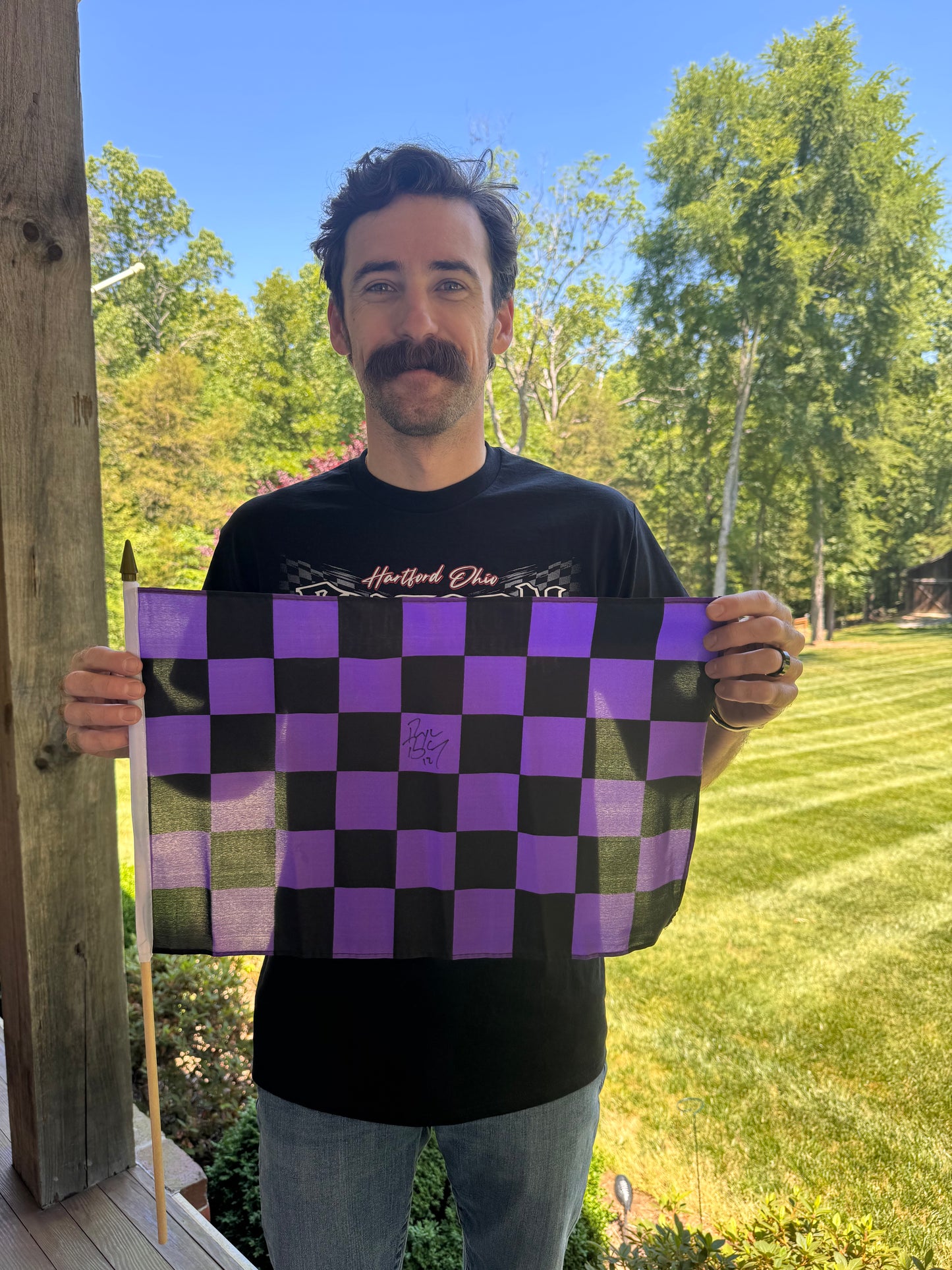 Purple/Black Signed Flags
