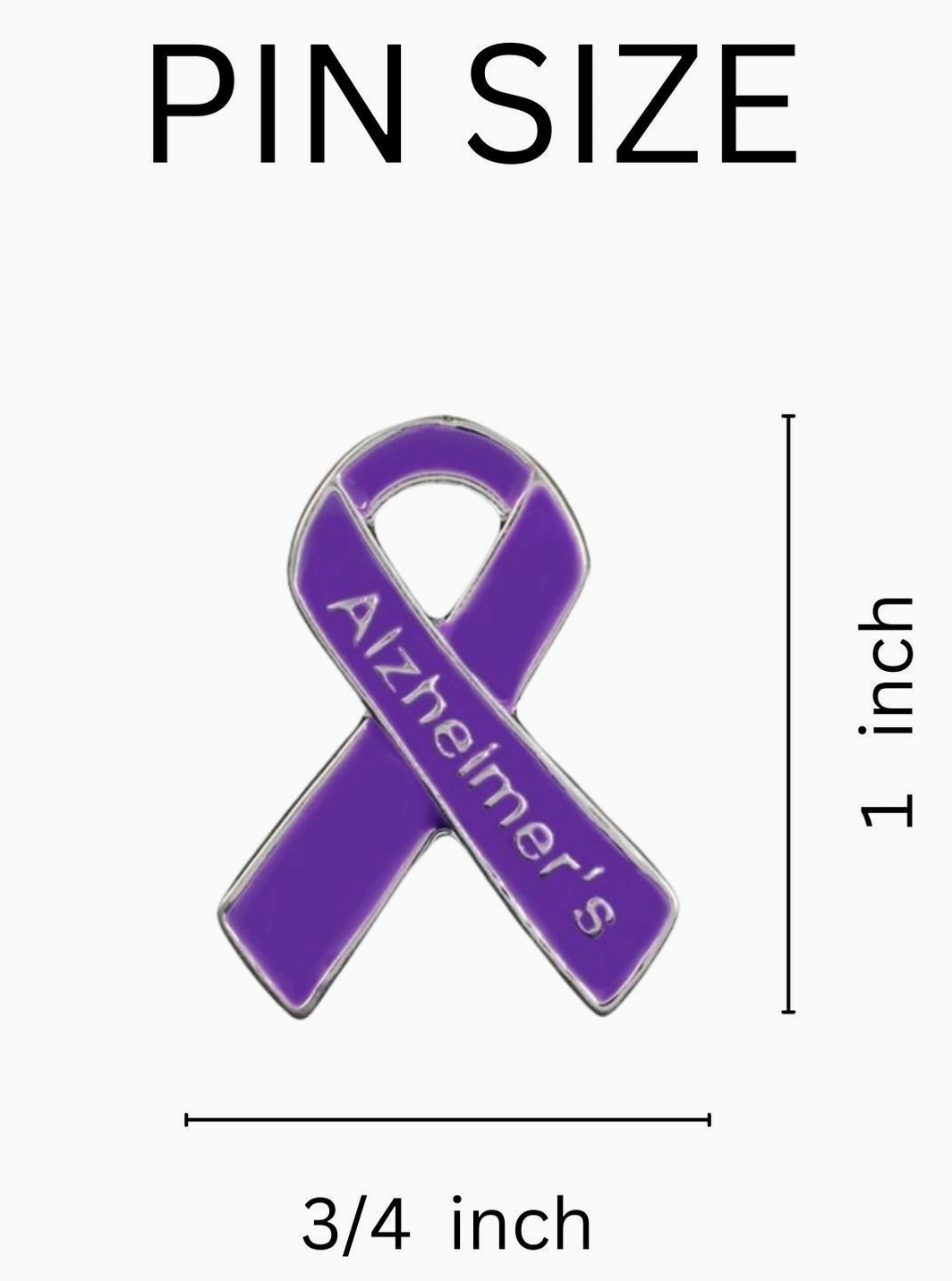 Alzheimer's Awareness Ribbon Pins