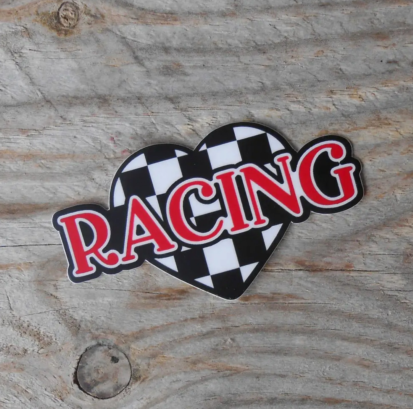 Racing <3 Sticker