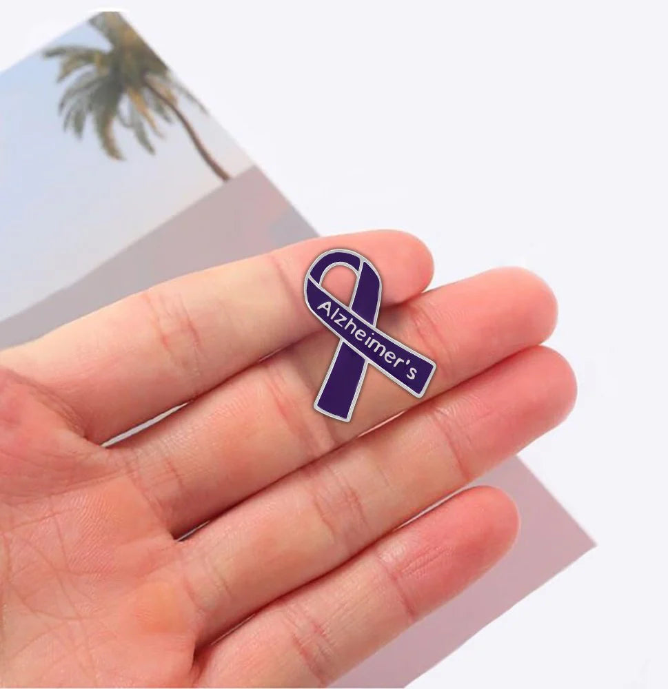 Alzheimer's Awareness Ribbon Pins